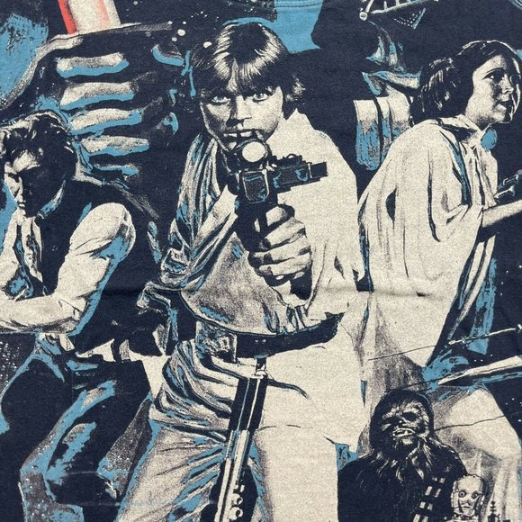 Vintage Y2K Star Wars All Over Print T-Shirt Disney Tee Kids Small - Picture 3 of 6